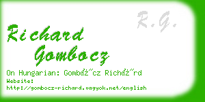 richard gombocz business card